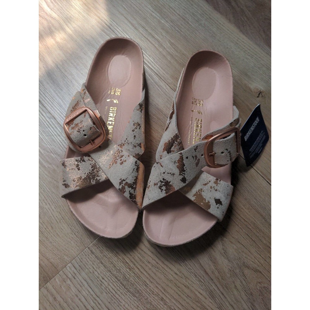 Birkenstock Siena Rose Gold Metallic Copper Exquisite Sandals EU 38 Womens 7-7.5 - Picture 4 of 12